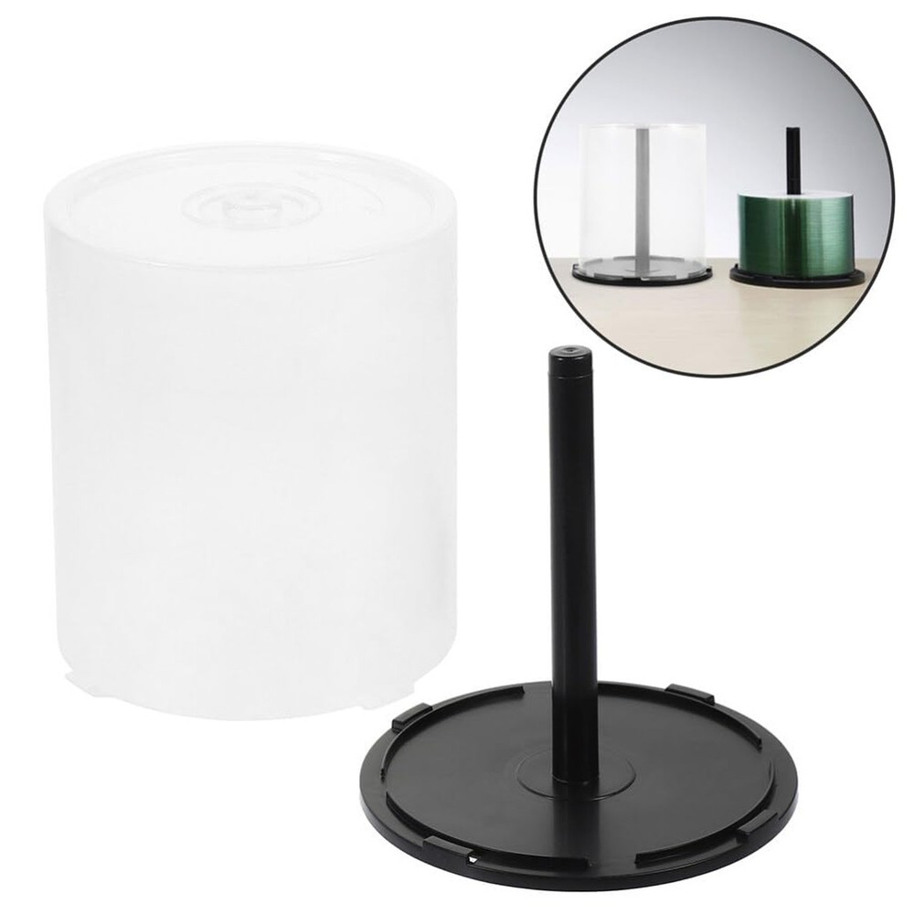 ABOOFAN CD/DVD Cake Box Spindle, 4pcs Empty DVD Storage Bucket Clear CD Holde...