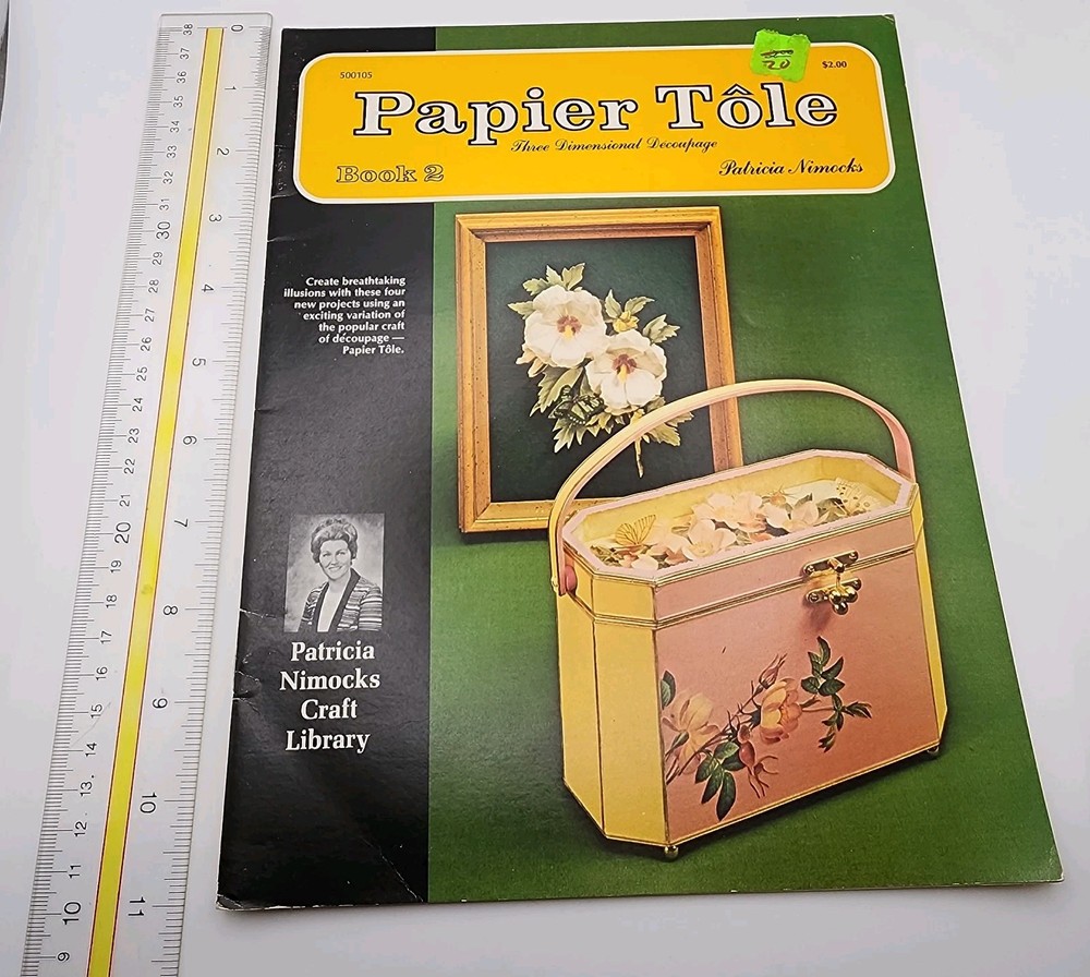 Paper Tole Three Dimensional Decoupage Craft Pattern Project Instruction 1973
