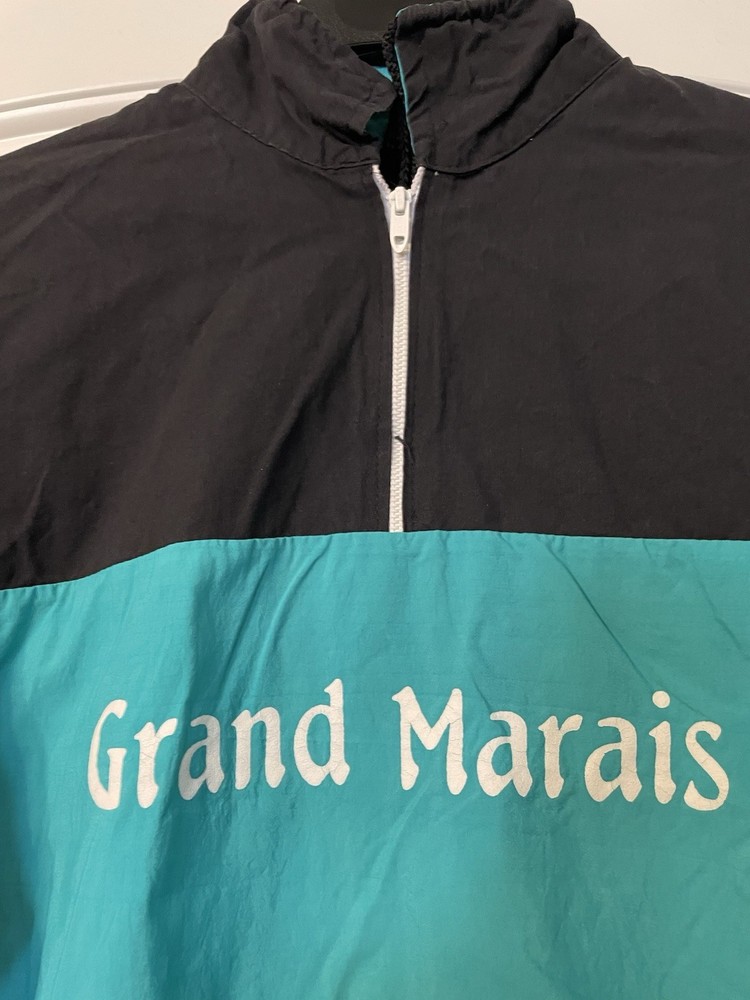 Grand Marais Vintage Jacket Mens Medium Black Mint Pullover
