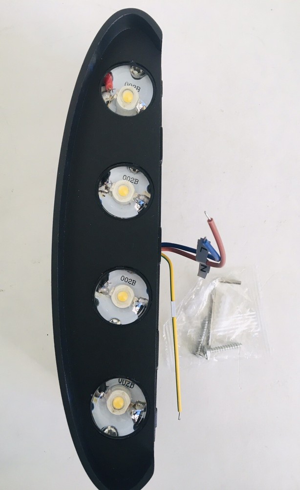 LED Water Proof Double Sided Black Wired Lamp