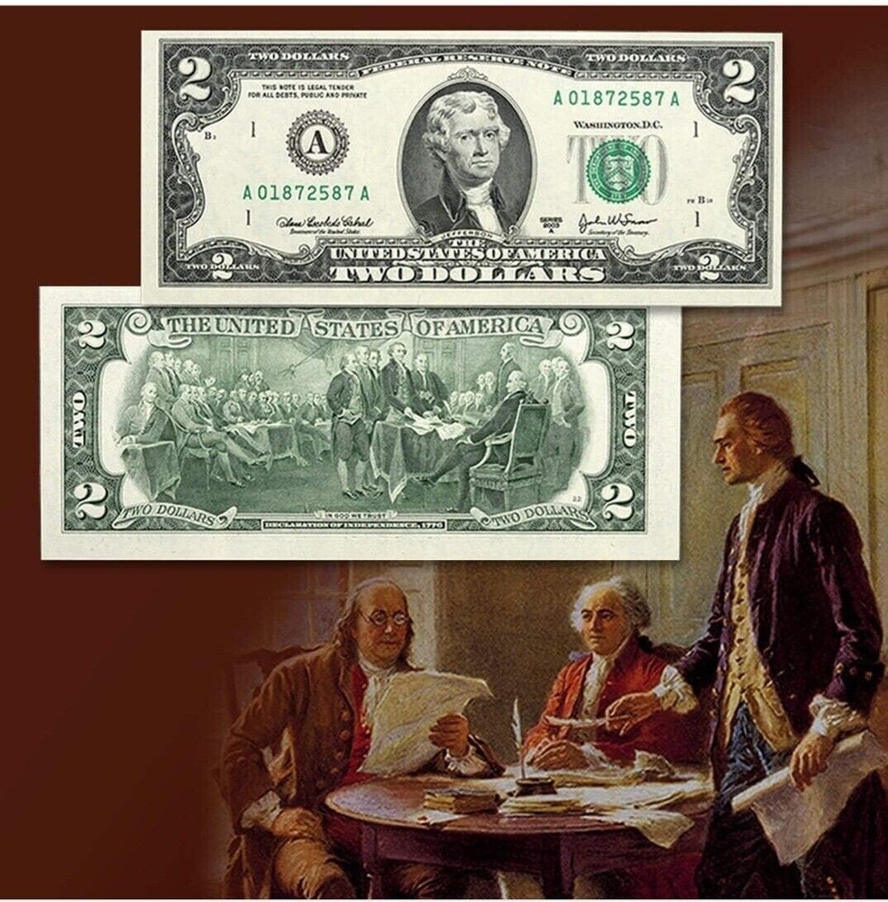 Set a Five Rare $2 Bill's—Series 2017 A —Uncirculated