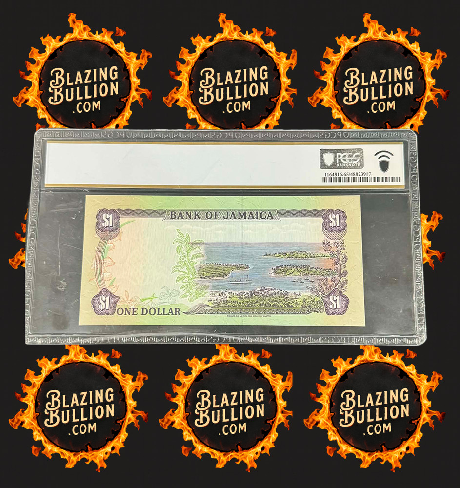 Jamaica One Dollar 1990 Grade 65 GEM UNC