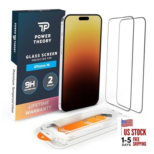 compatible with iPhone 16 Screen Protector iPhone 16 [2-Pack] Transparent