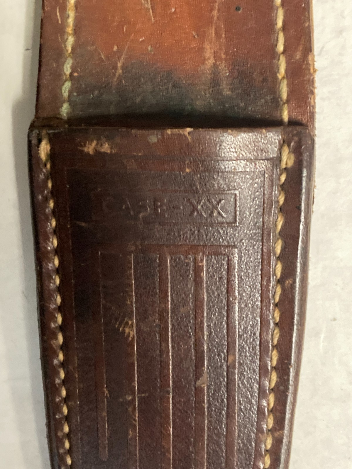 Vintage Case XX USA Hunting Knife Snap 10" Leather Sheath Only