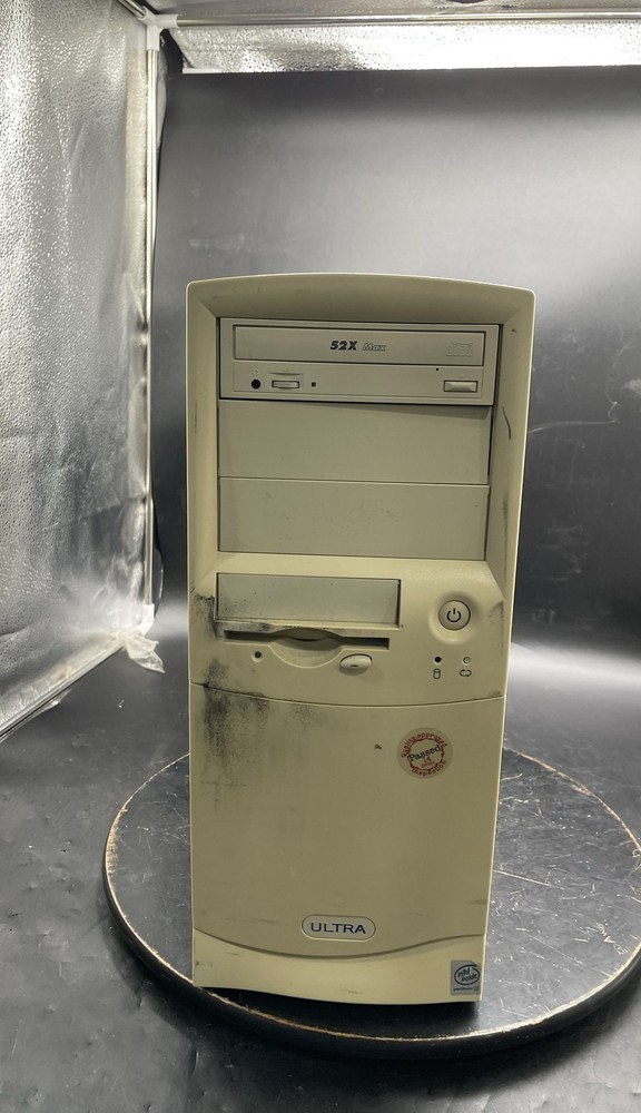 Custom Vintage PC Tower Case Intel Processor Desktop System Unit No HDD