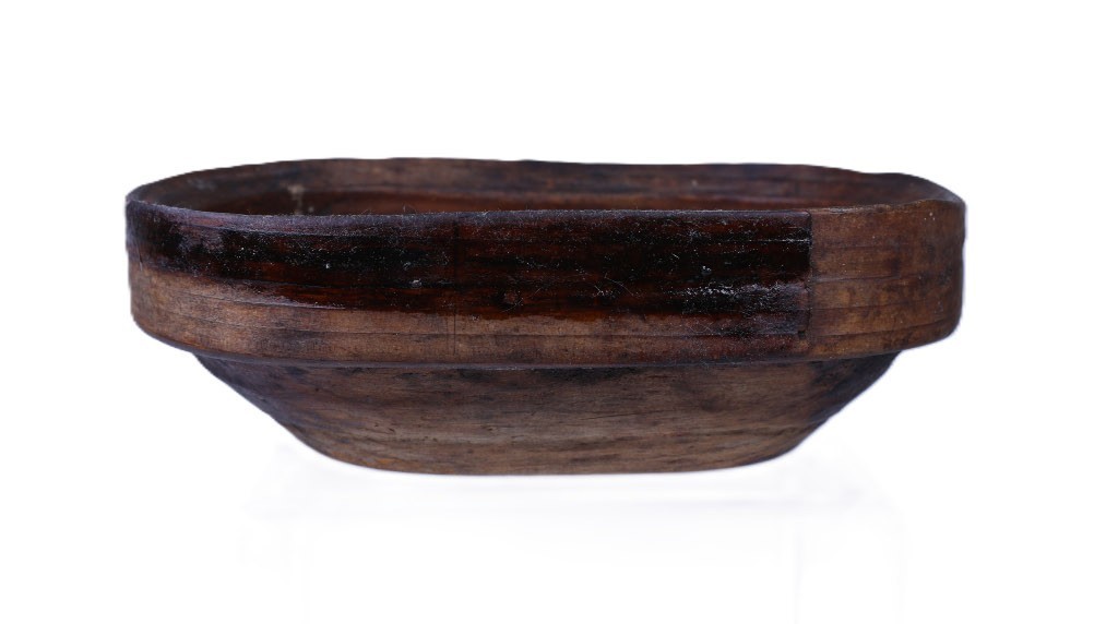 19th Century Eskimo Wood Oil Bowl