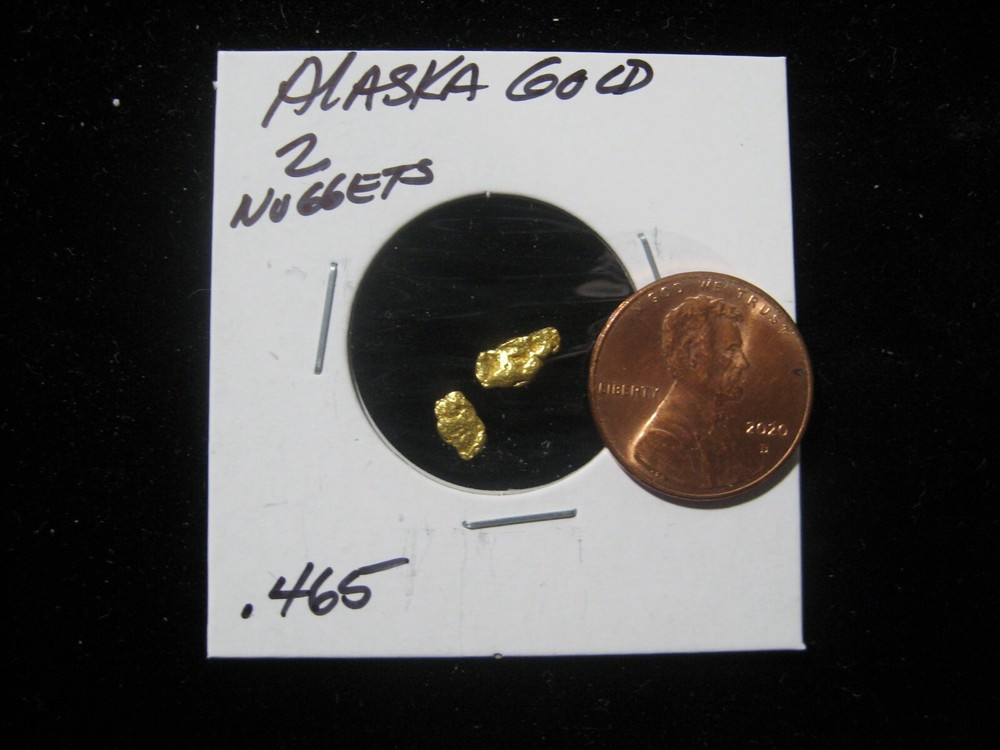 ALASKA GOLD .465 GRAM  2 NUGGETS