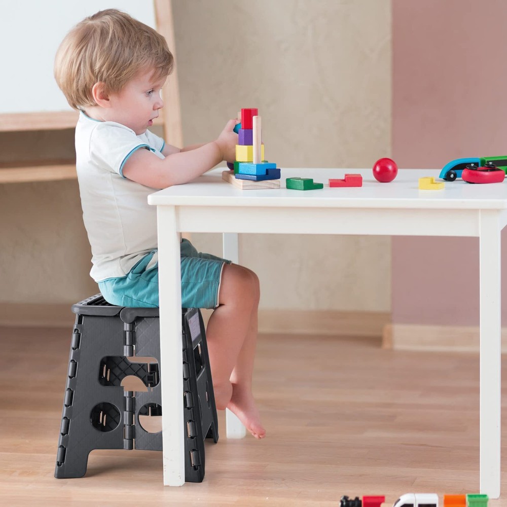 Folding Step Stool 13 inch Height Premium Heavy Duty Foldable Step Stools for...