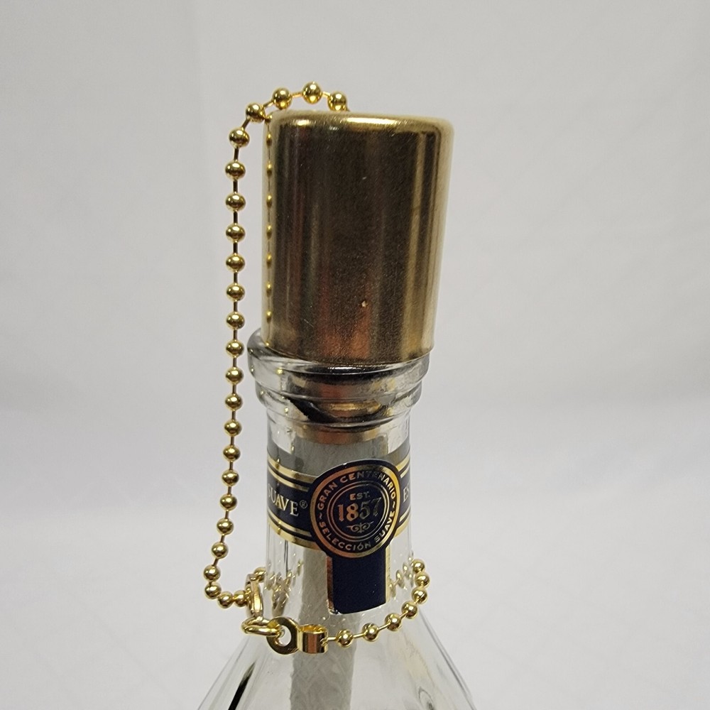 Tiki Patio Deck Torch Centenario Tequila Anejo Empty Bottle with Wick & Snuffer