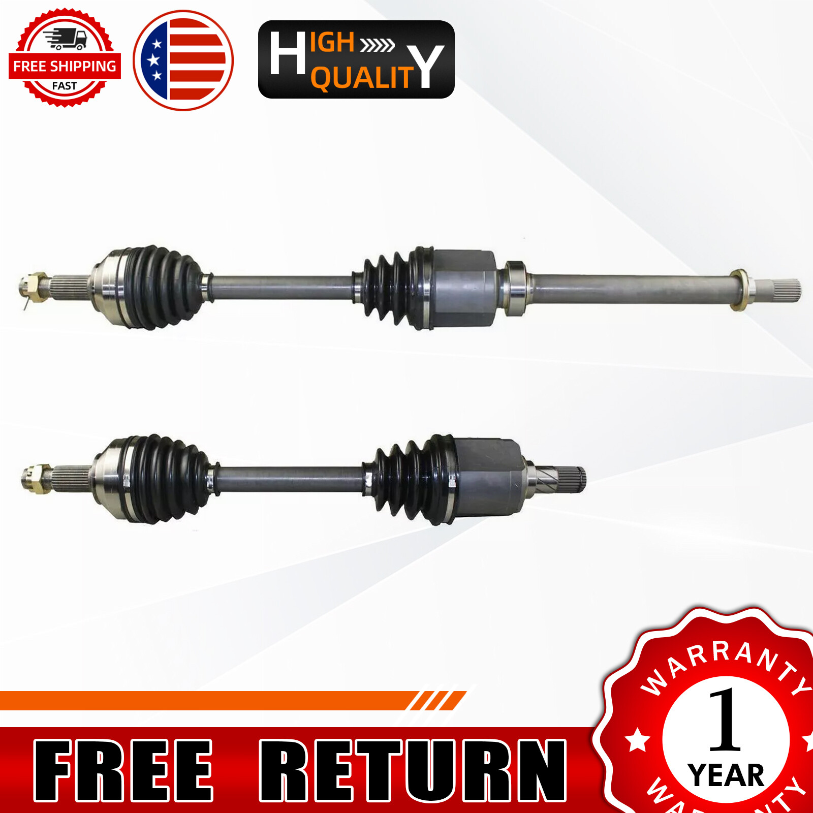 2 Front CV Axle Shaft Assemblies SurTrack Set for Nissan Altima Rogue FWD w/ A/T