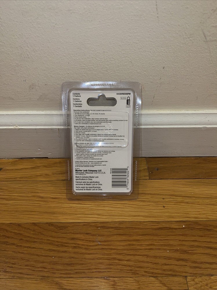 Supreme Masterlock Numeric Lock Red Brand New