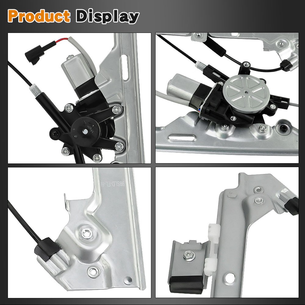 Power Window Regulator w/ Motor Front Driver Left Side For Chevy Silverado GMC