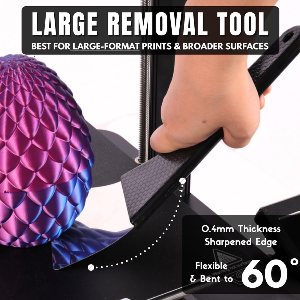 High-Quality 3D Printer Tool Removal Scraper Kit, 3 Types of Sharpened...