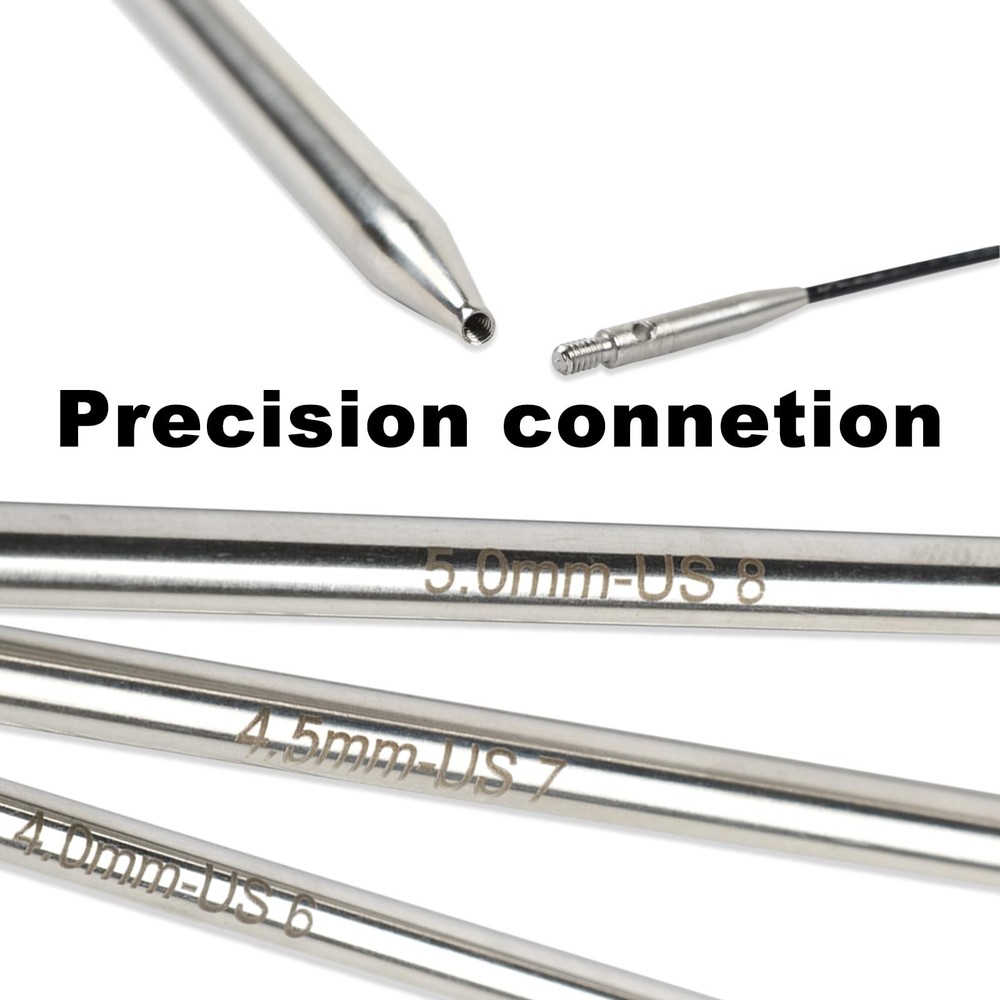 Lace Interchangeable Circular Knitting Needles, 5" Stainless Steel Interchang...