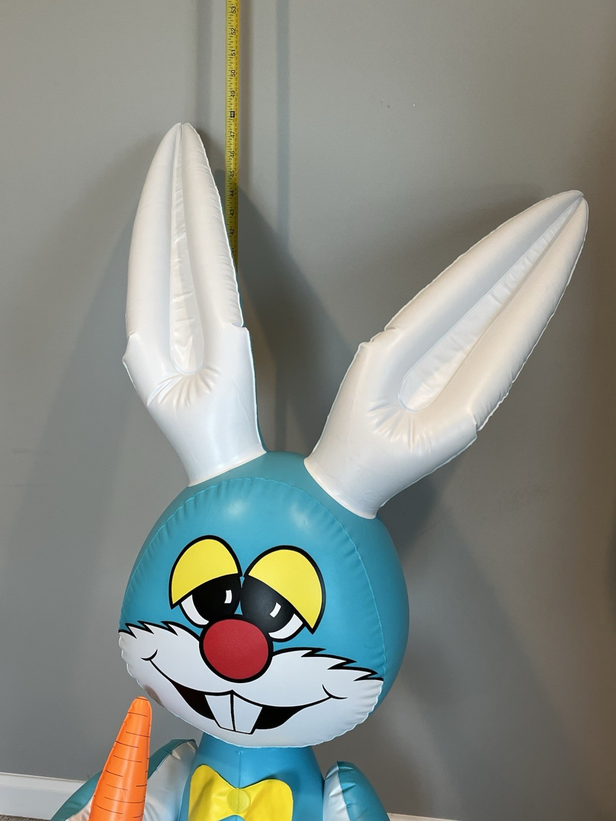 Vintage Dudley’s Inflatable Bosley Bunny 60” Blue Easter Bunny Decoration
