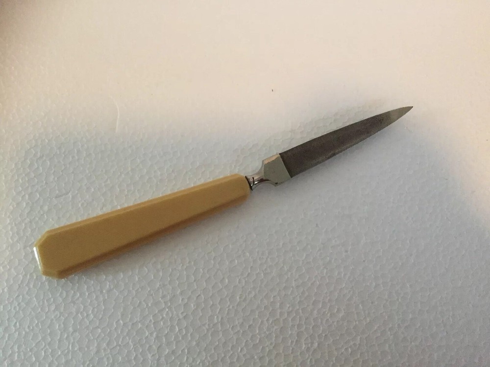 Vintage Bakelite Handle Nail File Vanity Accessory