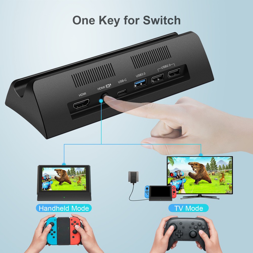Docking Station for Nintendo Switch/OLED, Support 4K HDMI Output