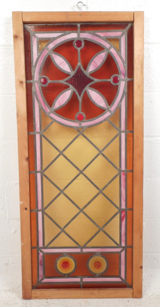 Vintage Stained Glass Window Panel (3052)NJ