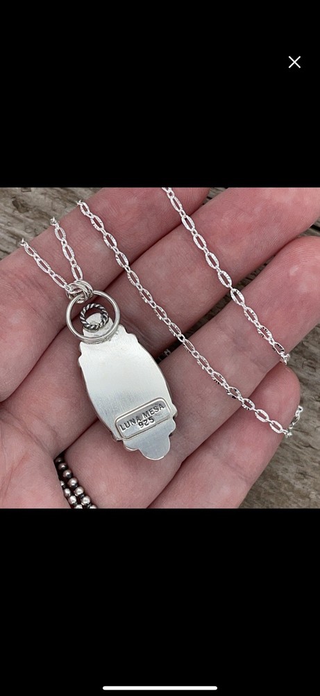turquoise necklace sterling silver