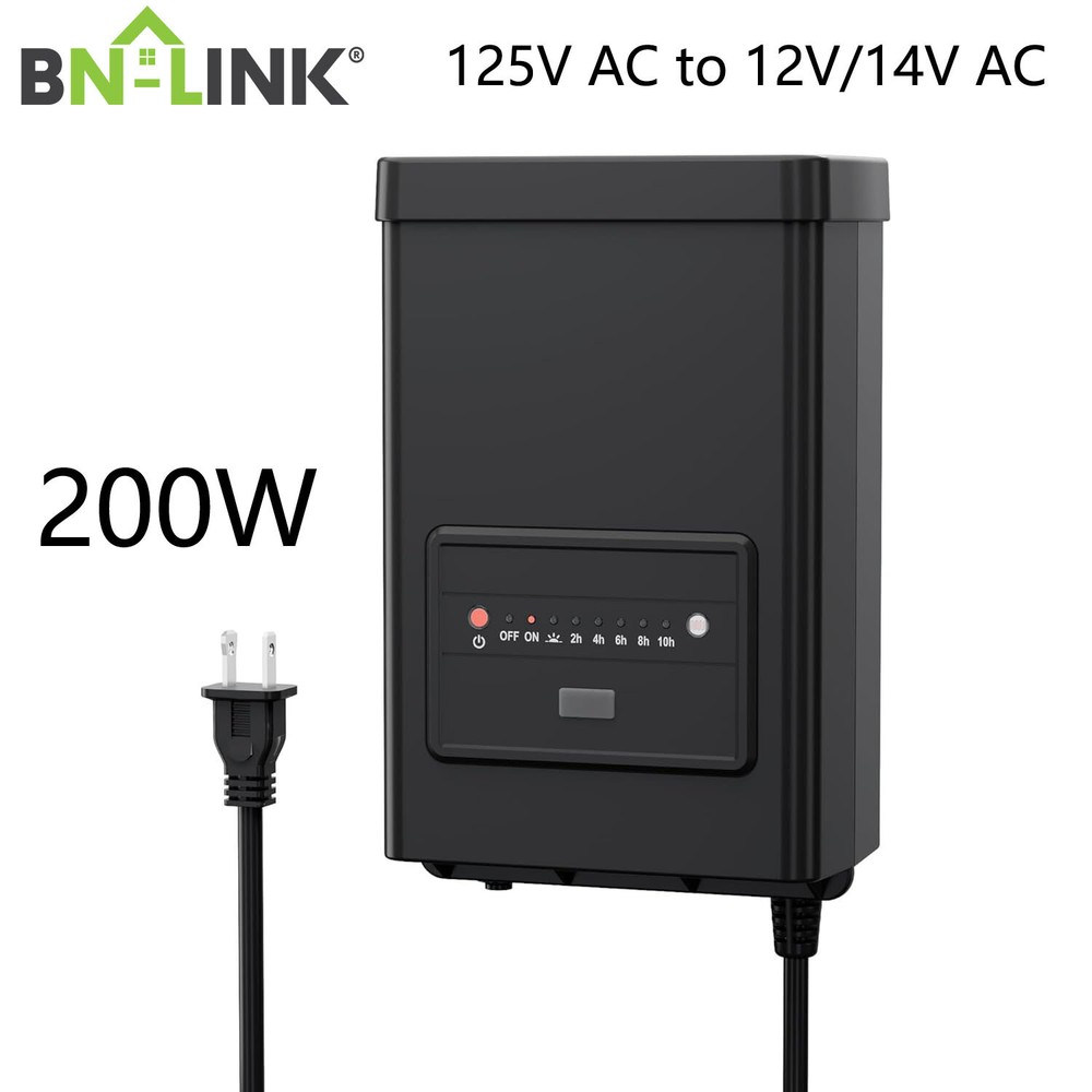 BN-LINK 200W Low Voltage Landscape Transformer with Countdown Timer & Photocell