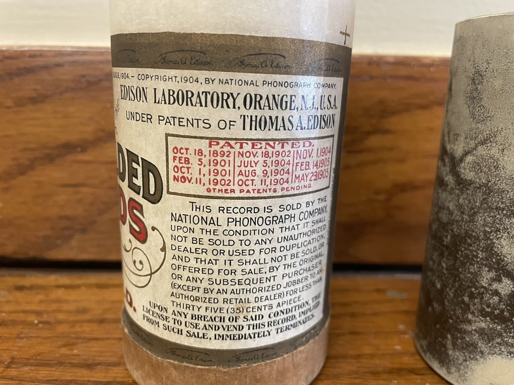 Edison Brown Wax Cylinder Record