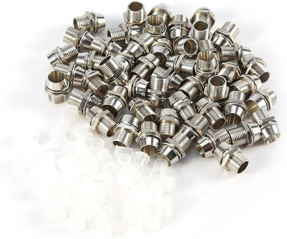 50 Pcs Silver 5Mm LED Holders Lamp Holder Panel Display Thread Mount Hole Size 0