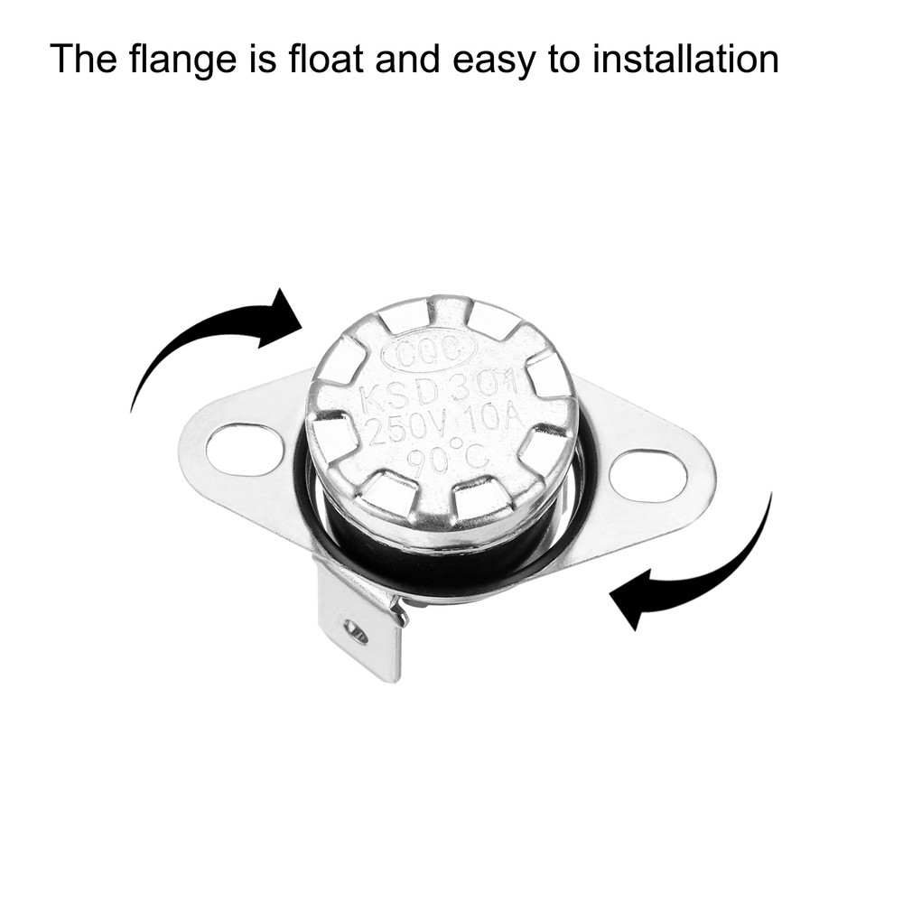 Temperature Control Switch , Thermostat , 90°C 10A Normally Closed 5pcs