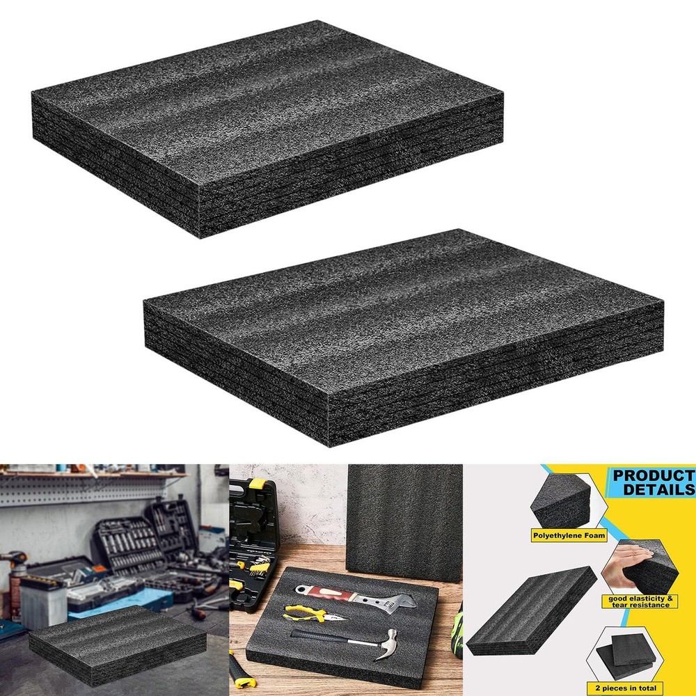Polyethylene Foam Pad Soft Cuttable Foam Inserts for Toolbox Crafts Camera
