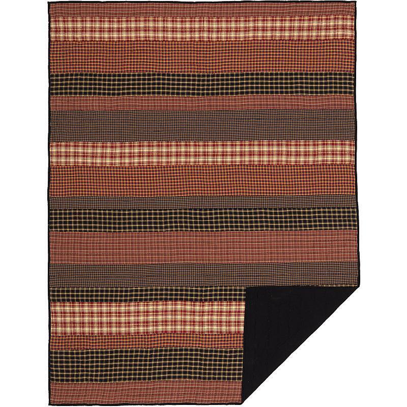Beckham Queen Patchwork Quilt. VHC Brands. Red, Black, Tan