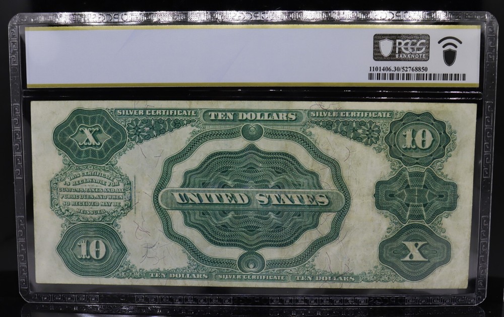 1891 $10 Silver Certificate Fr#301 Lyons/Roberts PCGS VF30