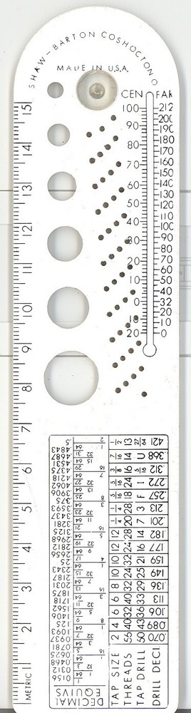 I. E. Robinson Circ-L-Scale te,plate and rule Pocket Chart