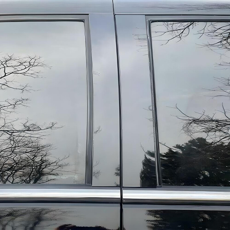 For Cadillac Escalade 2008-2014 Black B Pillar Posts Door Window Trim Cover Kit