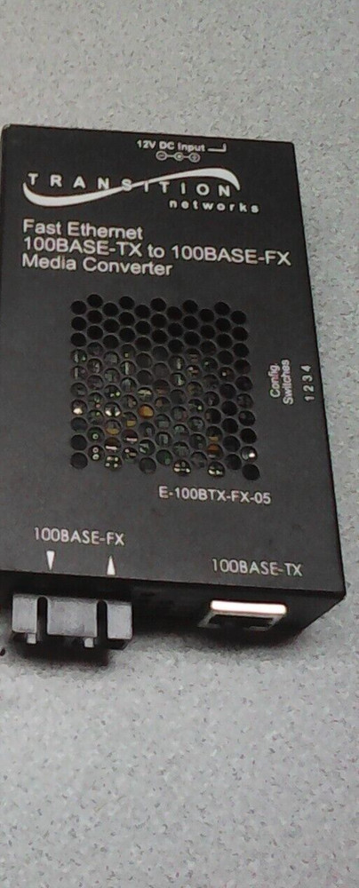 TRANSITION NETWORKS E-100BTX-FX-05 MEDIA CONVERTER NWH121 E100BTXFX05