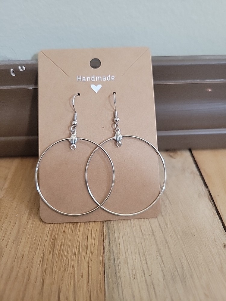 Handmade Silver Hoop Earrings
