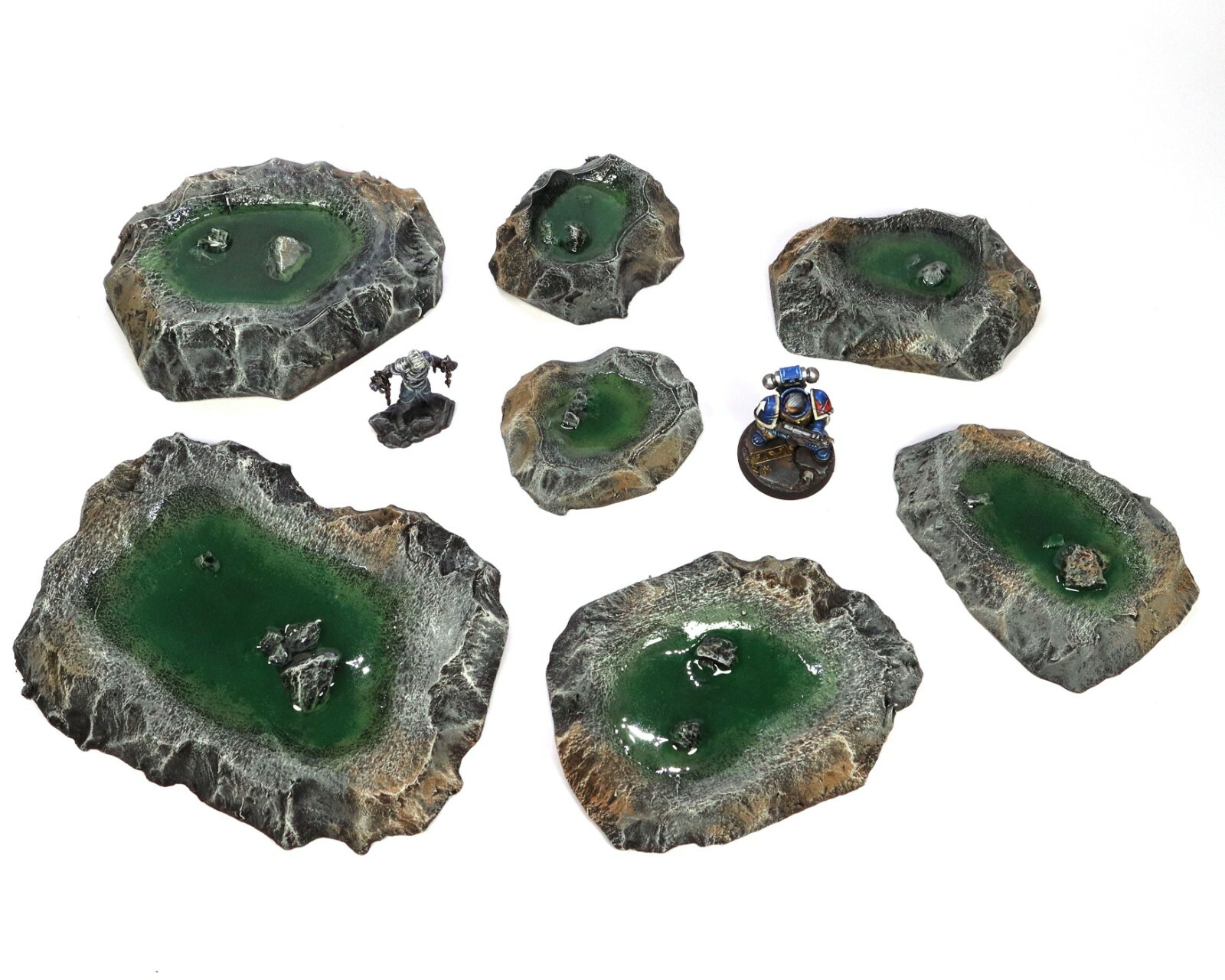 Premium Pool of Water Terrain Set Handmade Ponds for D&D