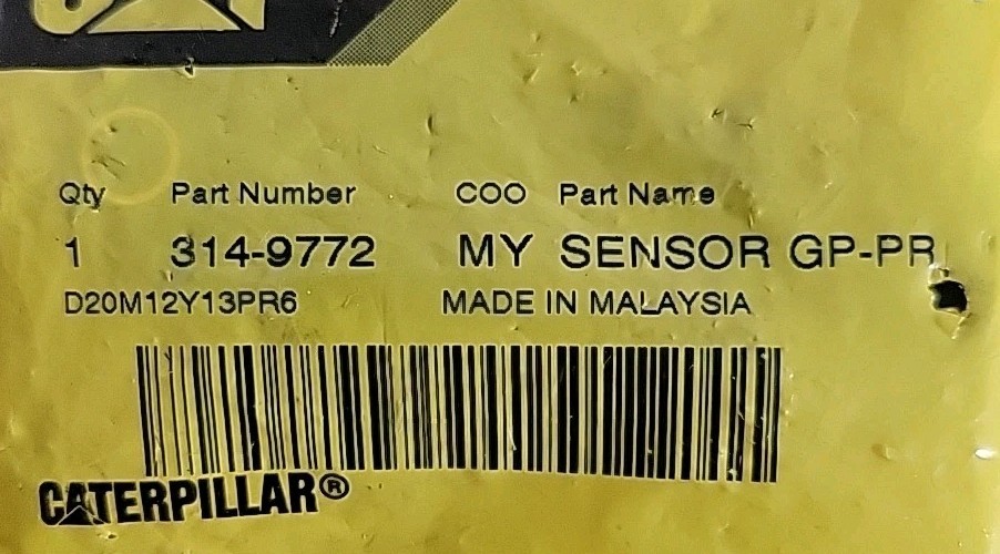 Genuine CAT 314-9772 Differential Pressure Sensor