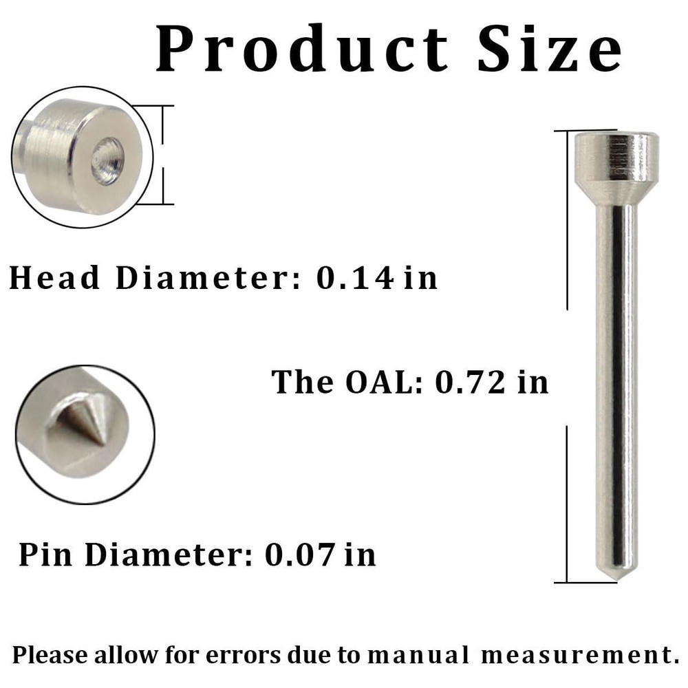 ZOEKIM 12 Pack Headed Decapping Pins Reloading Die, Redesigned Black