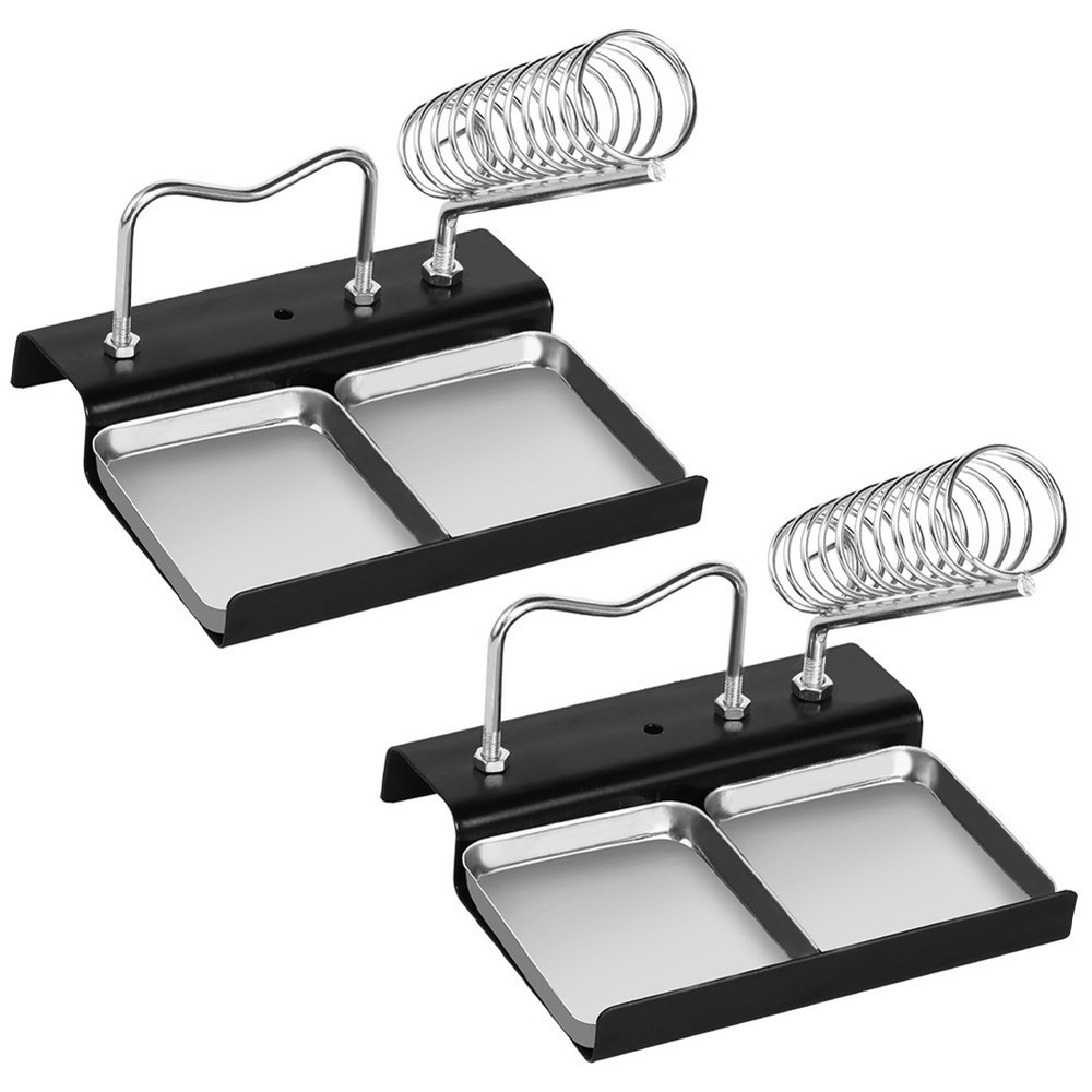 2PCS Soldering Iron Holder Double Rack for Safe Soldering Tool Storage