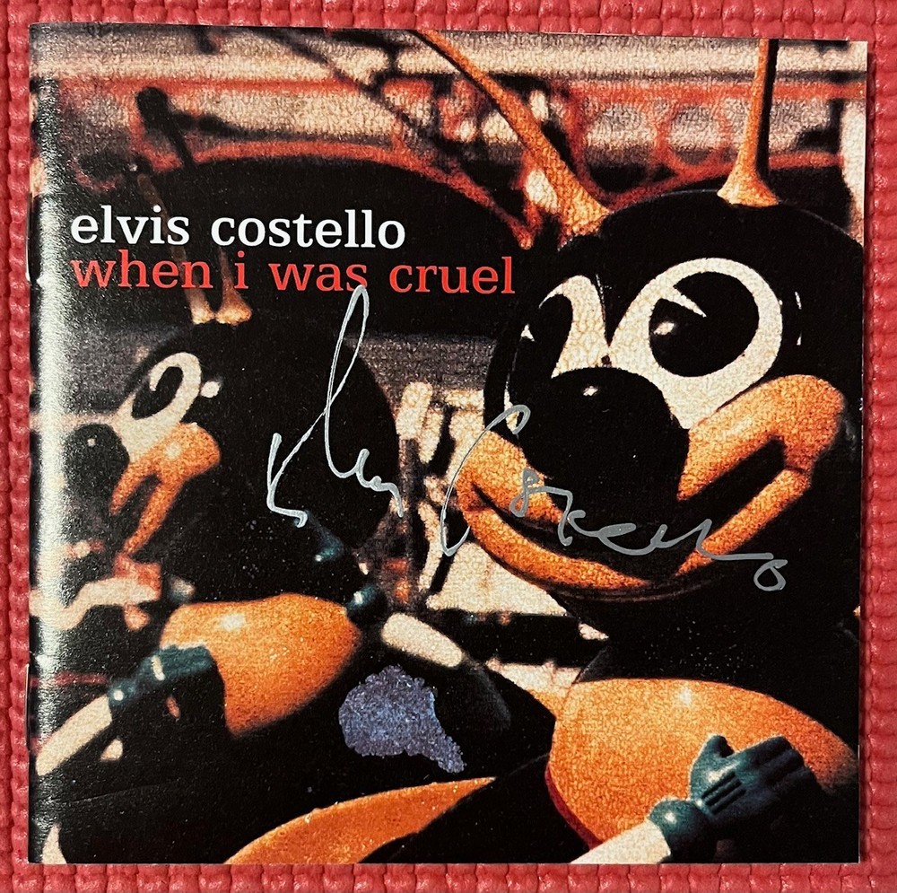 REAL signed ELVIS COSTELLO autographed "WHEN I WAS CRUEL" insert CD Epperson
