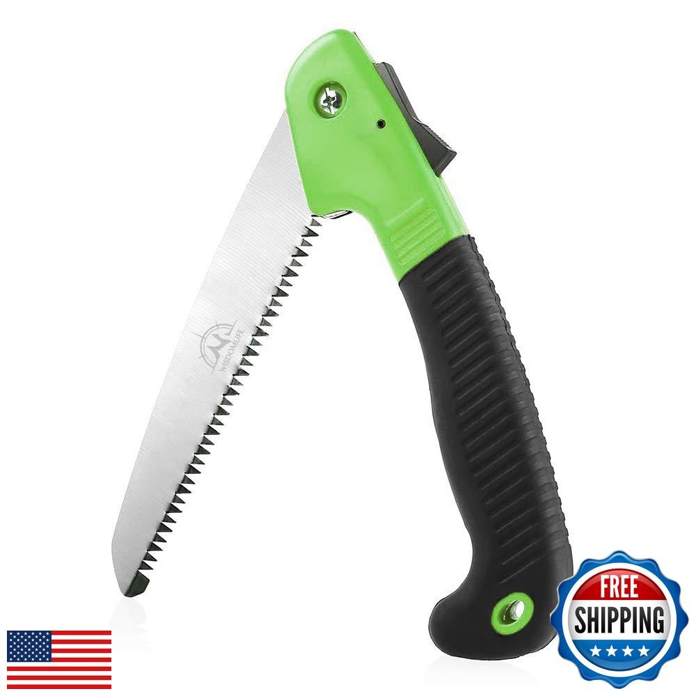 WISDOMLIFE Folding Pruning Saw, 7"/180mm Sharp Hand Saw With Premium Secure L