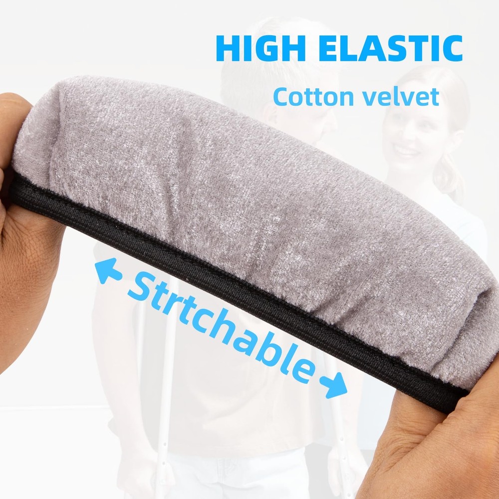 4 PCS Crutch Padding Grey Pads Armpits Hand Grips Washable Accessory