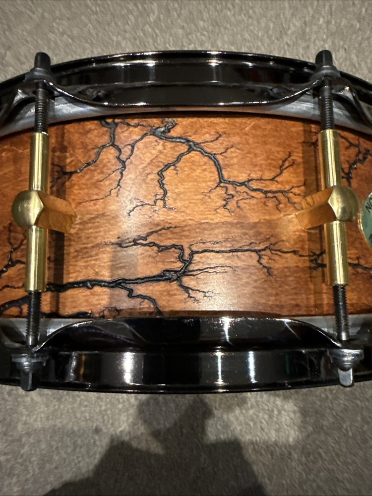 Noble & Cooley 5x14” Maple Solid Shell Limited Fractal Pattern Snare Drum NICE!!