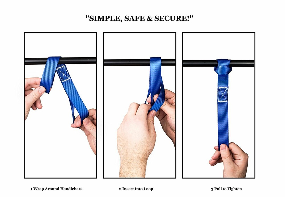 6-Pack Soft Loop Tie Down Pull Grab Straps 2 TONS Heavy Duty For Motorcycle ATV