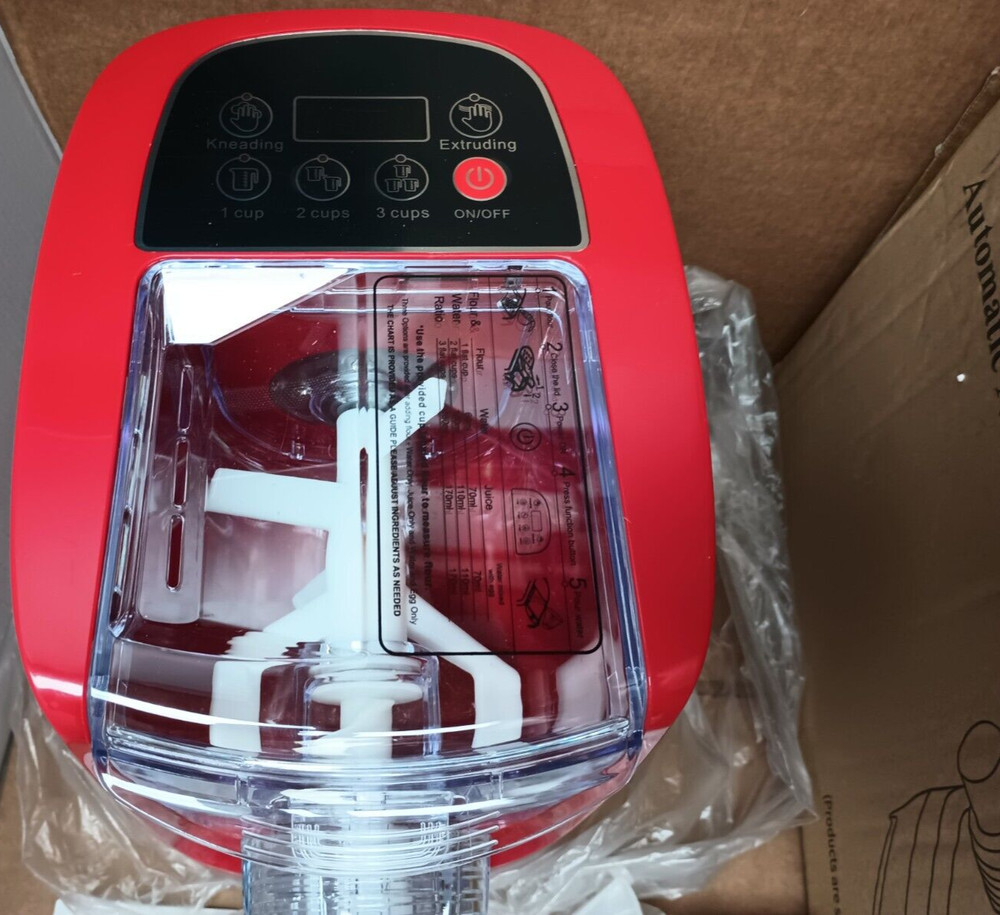 Mini Multi Functional Automatic Noodle Machine 260W Color Red Model Q6S Open Box