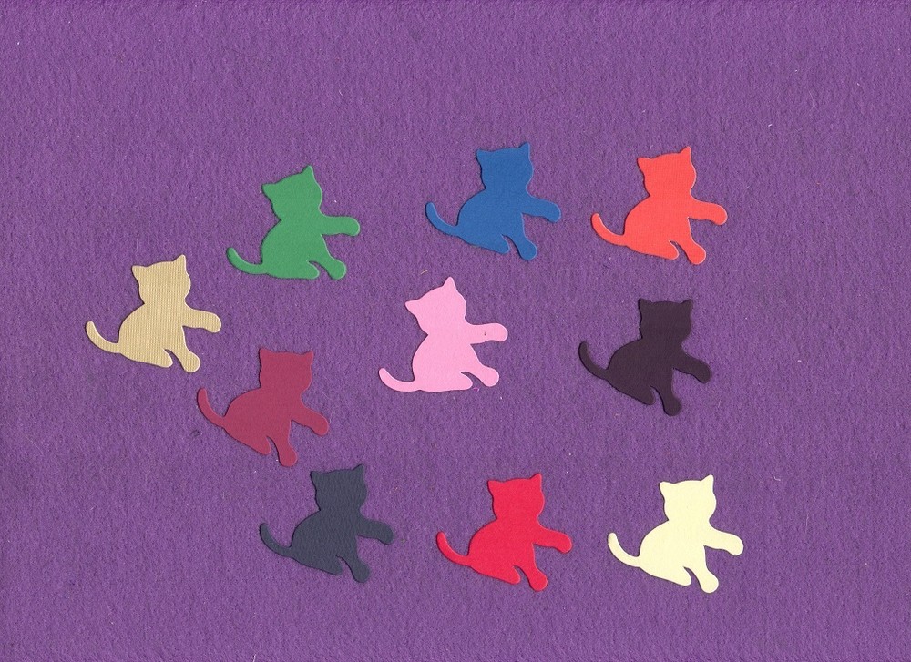 CAT TINY KITTEN die cuts scrapbook cards