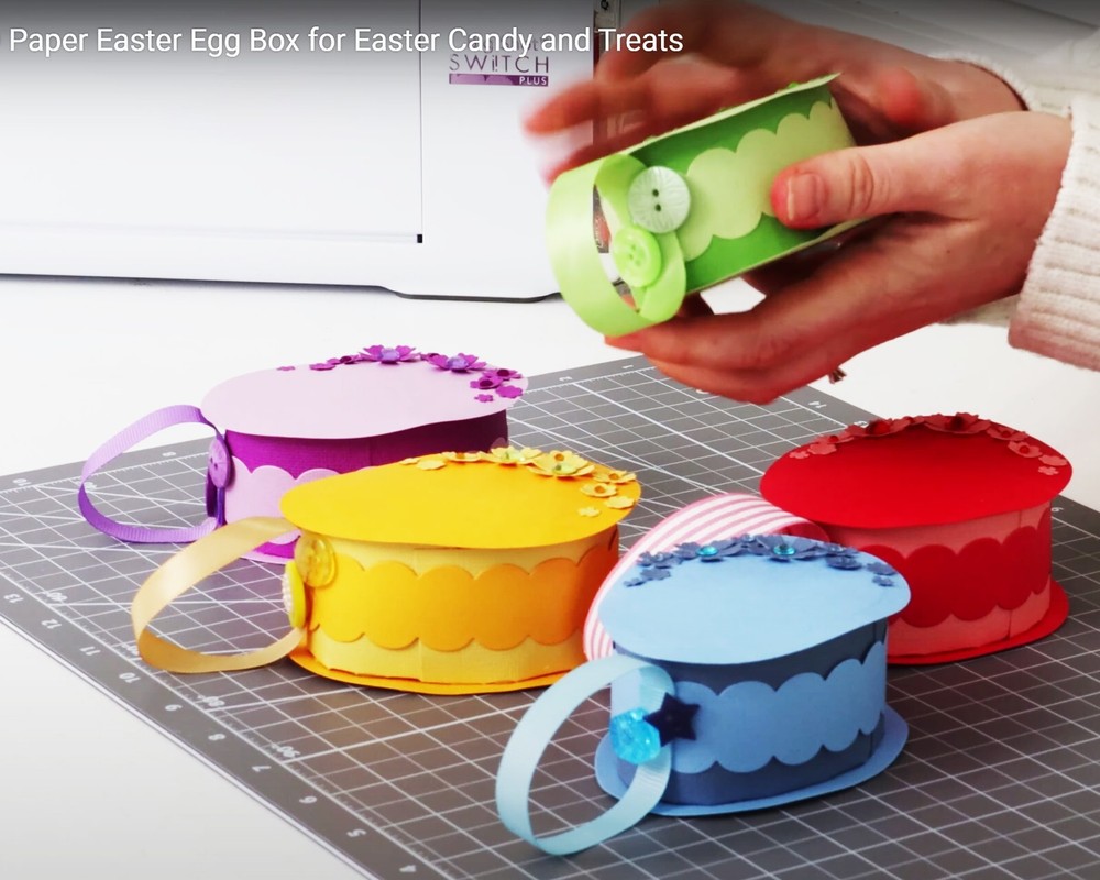 Sizzix Easter Egg Box Thinlits 9pc #666521 Retail $59.99 Use w egg shaker dome