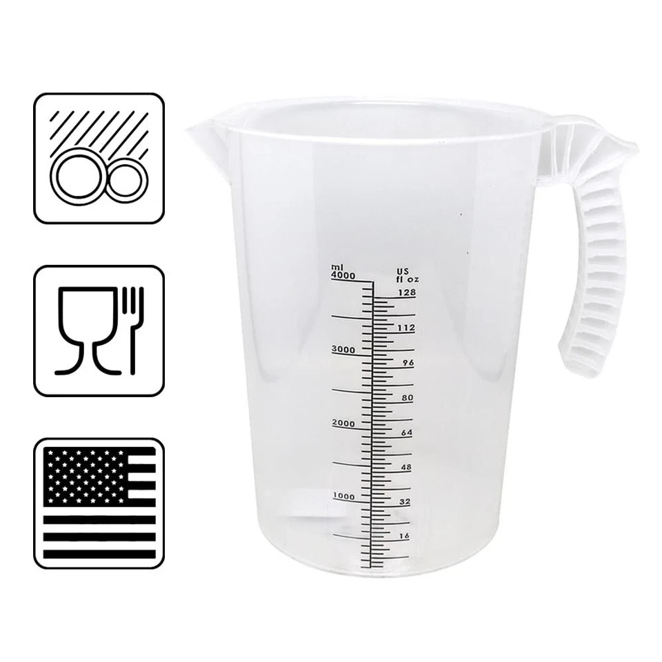 Multi-Purpose Measuring Pitcher 1 Gallon 128oz Liquid Oil Water Container