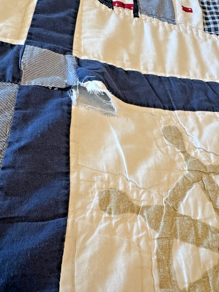 Handmade Nautical Queen Size Quilt