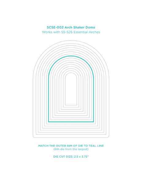Spellbinders - Arch Shaker Domes 6Pk, SCSE-002