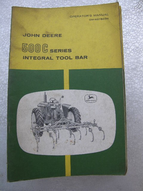 JOHN DEERE INTEGRAL TOOL BAR 500C SERIES MANUAL TRACTOR